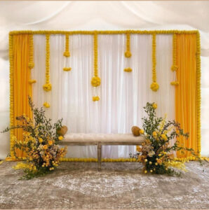Haldi ceremony setup
