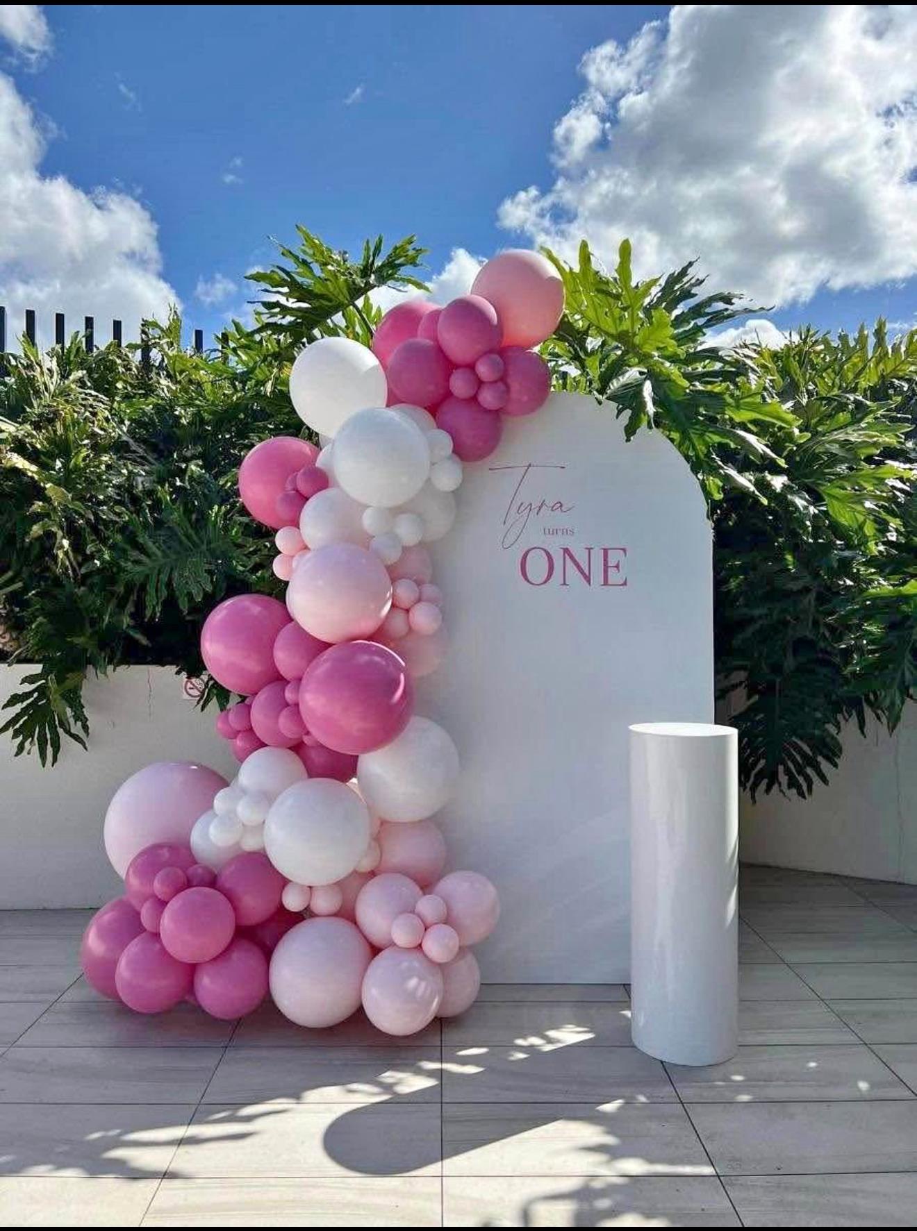 Single pink balloon garland decoration