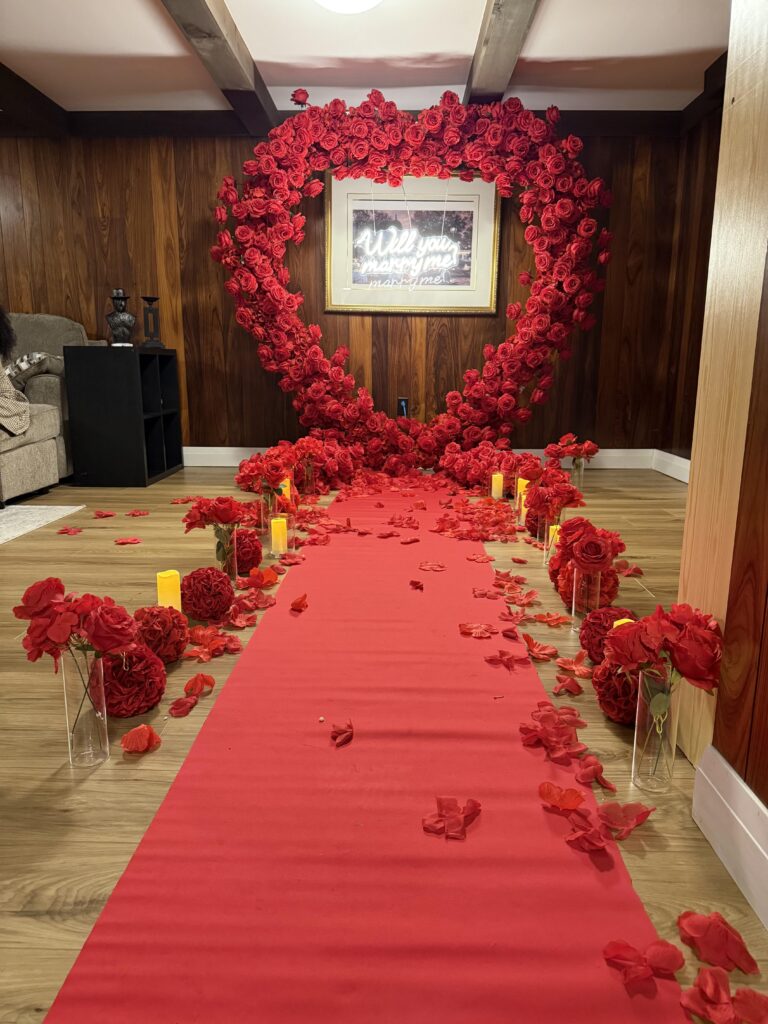 Flower Proposal Setup | Romantic Engagement Ideas in Ontario, Canada