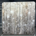 Neutral-toned luxury backdrop for photo booth with soft textures and elegant finish.