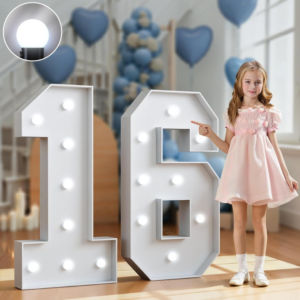 marquee number 16 LED light up numbers sweet 16 party decoration backdrop